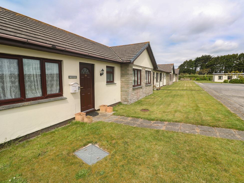 A house exterior with a door and windows at 14 Bosvigo in Ruan Major near Penhale