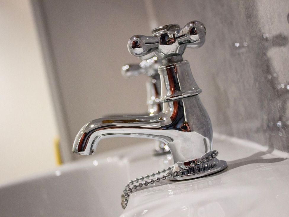 A tap above a sink at Crannoch Self Catering Buckie