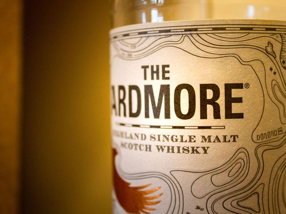 A whisky bottle with a label reading The Ardmore Single Malt Scotch Whisky