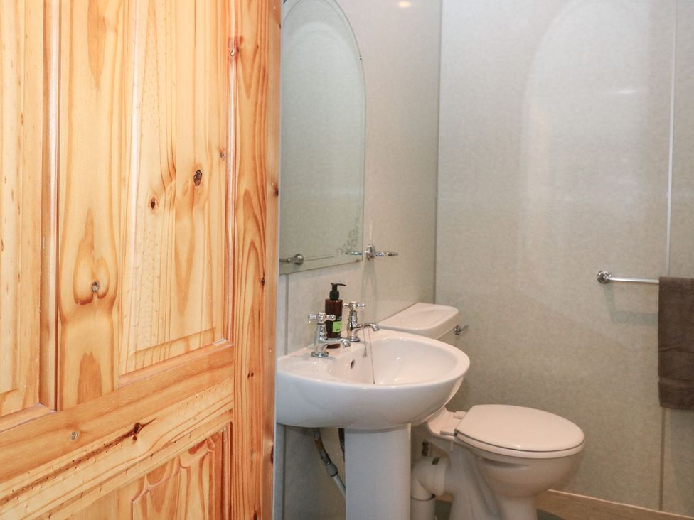 A bathroom with sink and toilet at Crannoch Self Catering Buckie