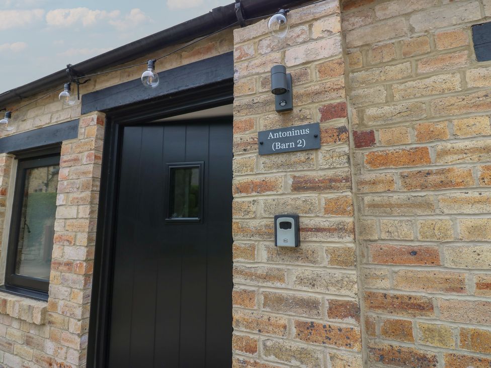 An entrance with a sign at Antoninus Barn 2 in Ebchester