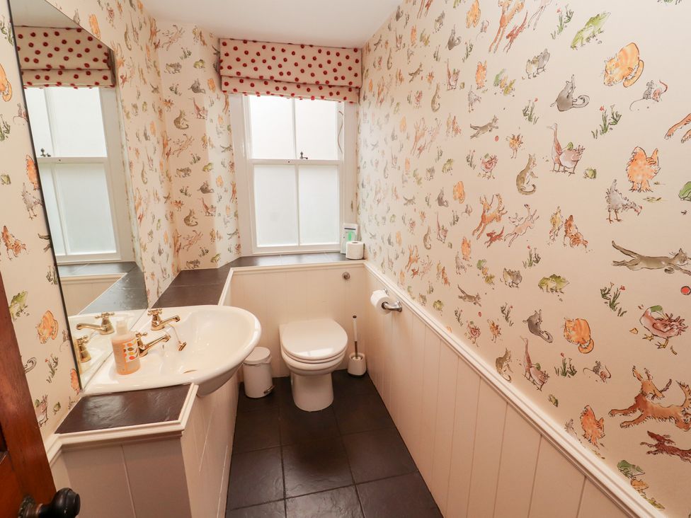 A bathroom with a sink and toilet at Bracken Howe in Ambleside