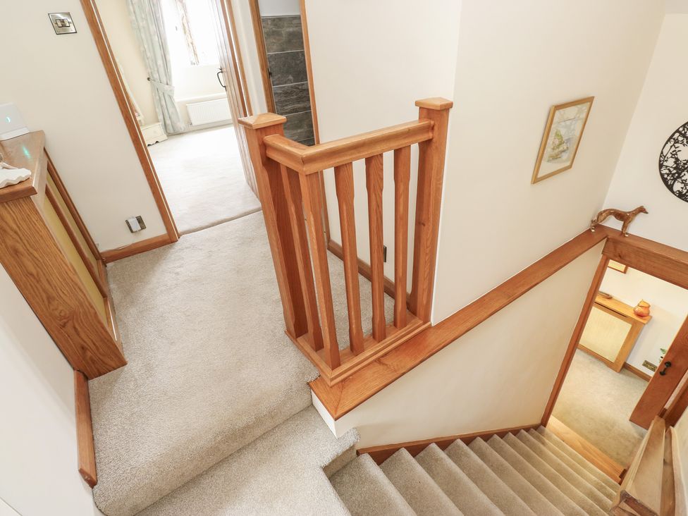 A staircase and hallway at Barley Cote Farm in Riddlesden
