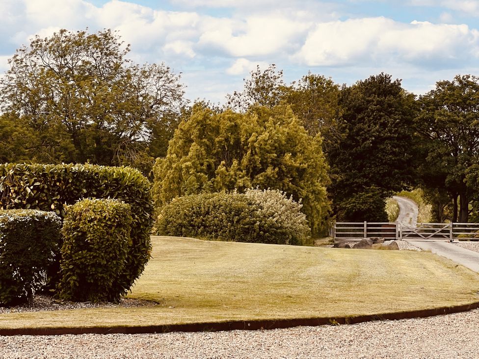 A landscape with trees and a gravel path at Wabi in Gembling near Beeford