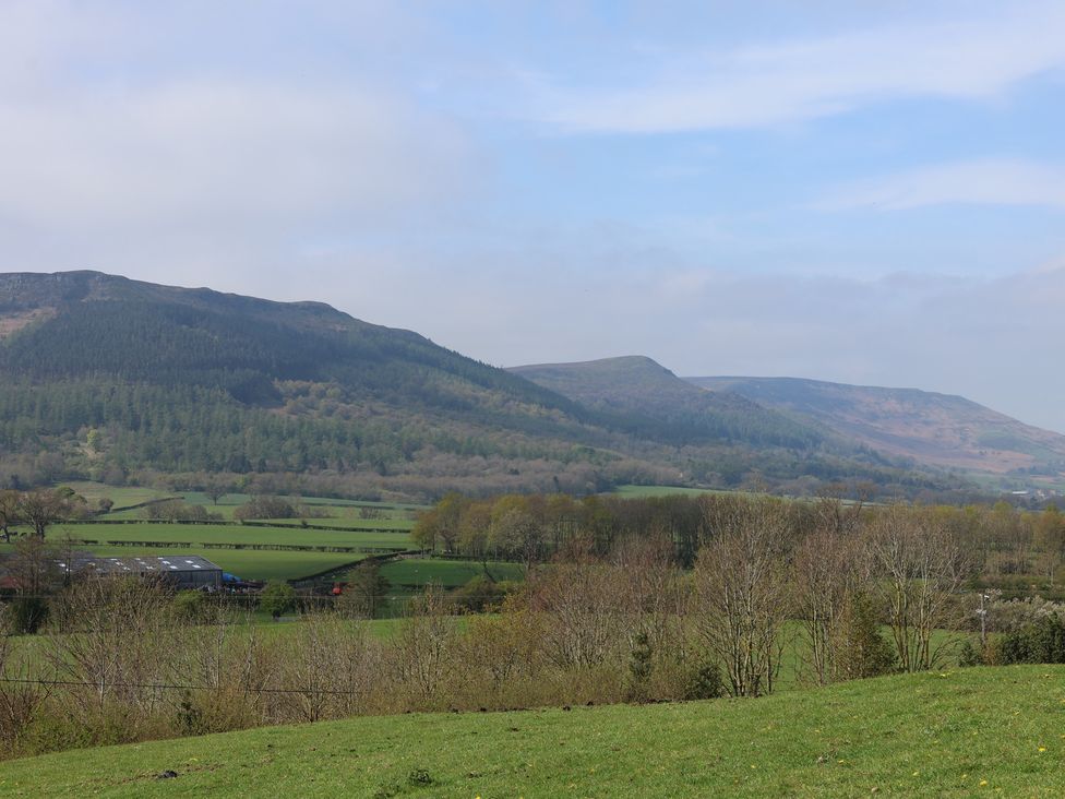 A view of mountains and fields at Horseshoe Cottage Ingleby Greenhow near Great Ayton