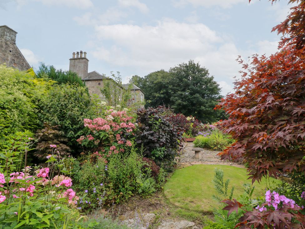 A garden with various flowers and bushes at Balsaggart Farm