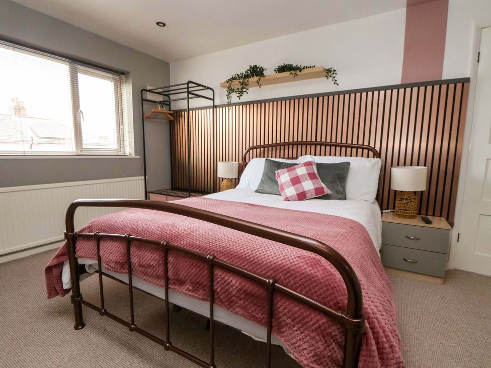 A bedroom with a bed and window at The Cloud House @ Hoole in Chester