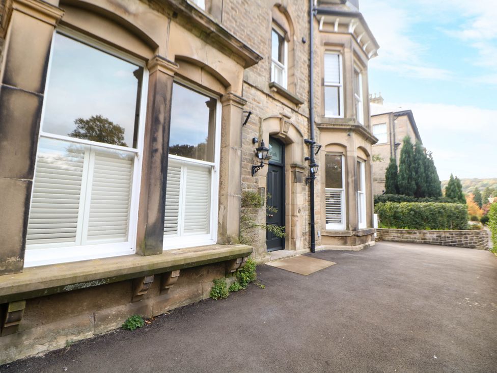 A building facade with windows and a door at Pavilion Suite Buxton