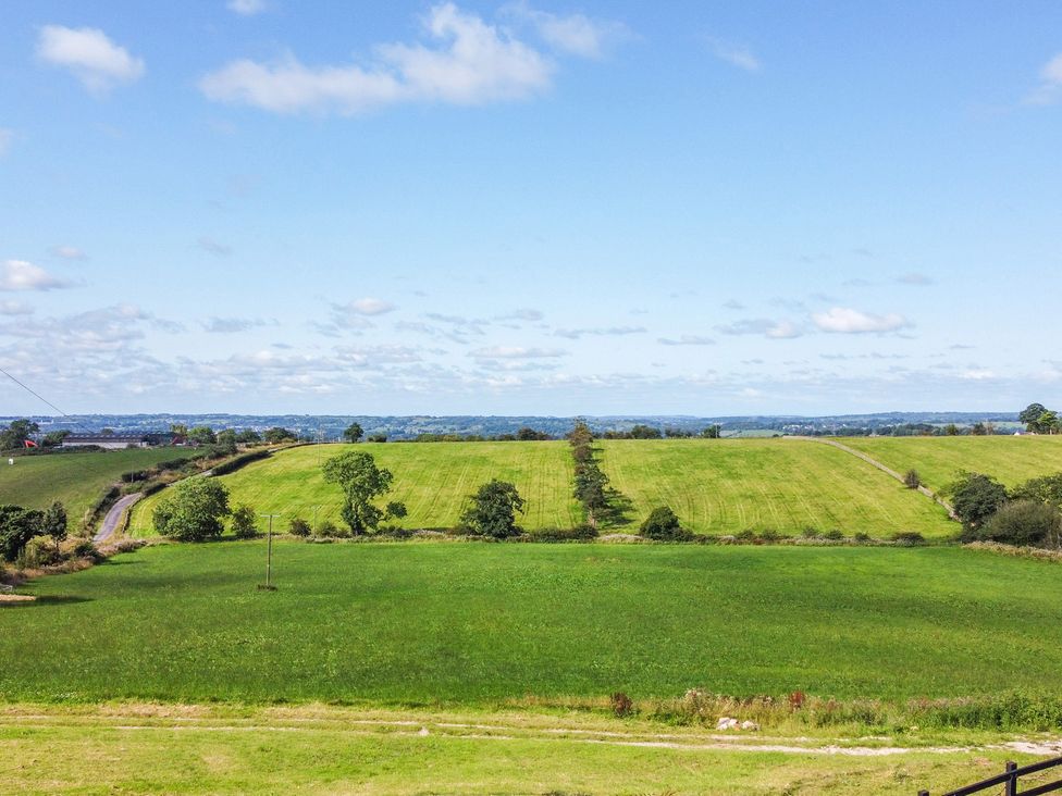 A view of fields and trees at HollyDale in Bradnop near Leek