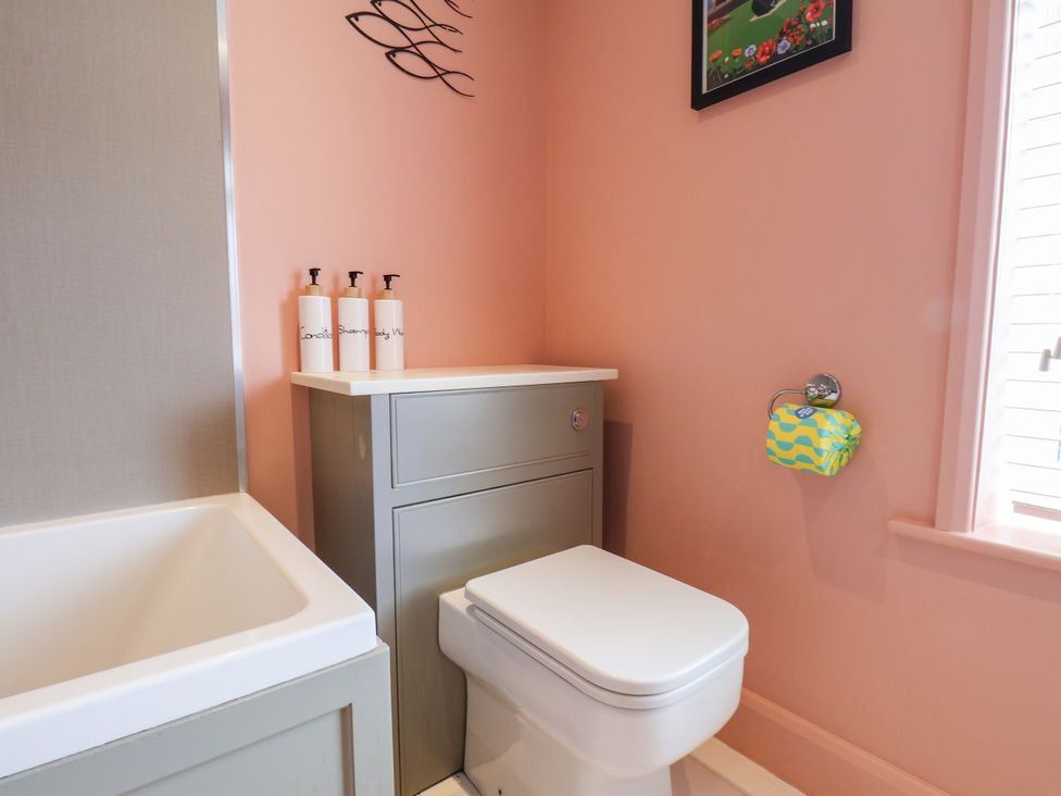 A bathroom with a sink and toilet at 7 St. Germains Lane