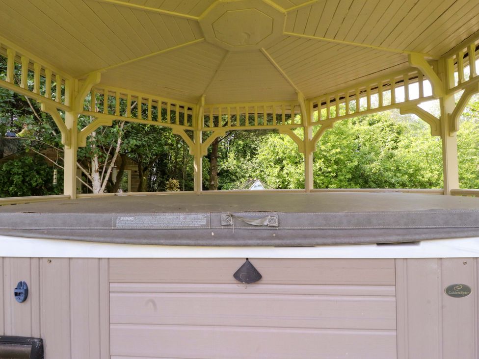 A gazebo covering a hot tub at Laithe House Burnley