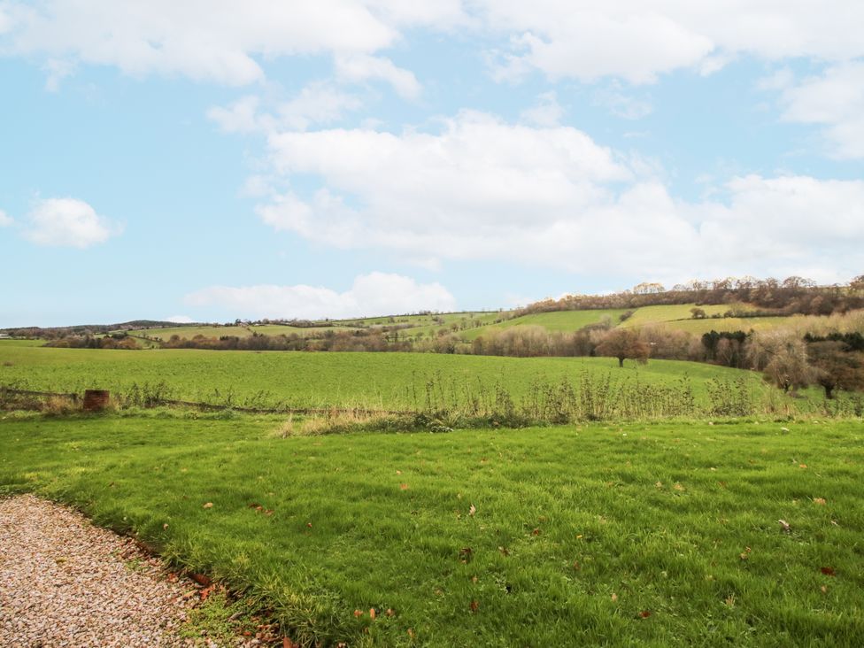 A view of hills and greenery at Upper Home Farm near Cardington