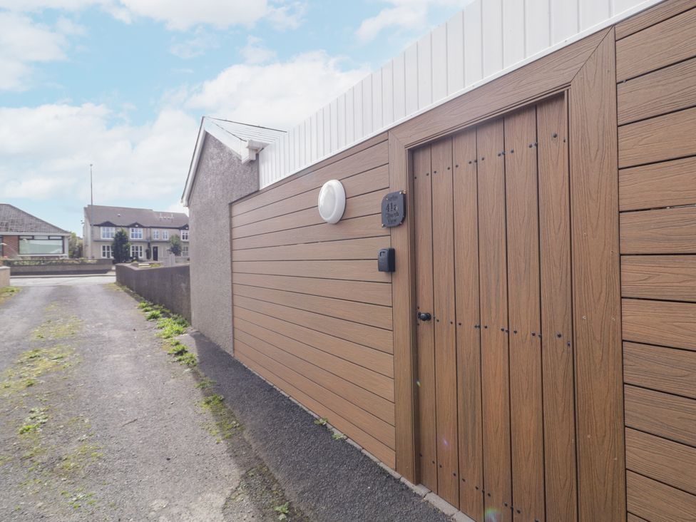 An exterior view of a door and pathway at Church Studio, Portstewart, County Londonderry