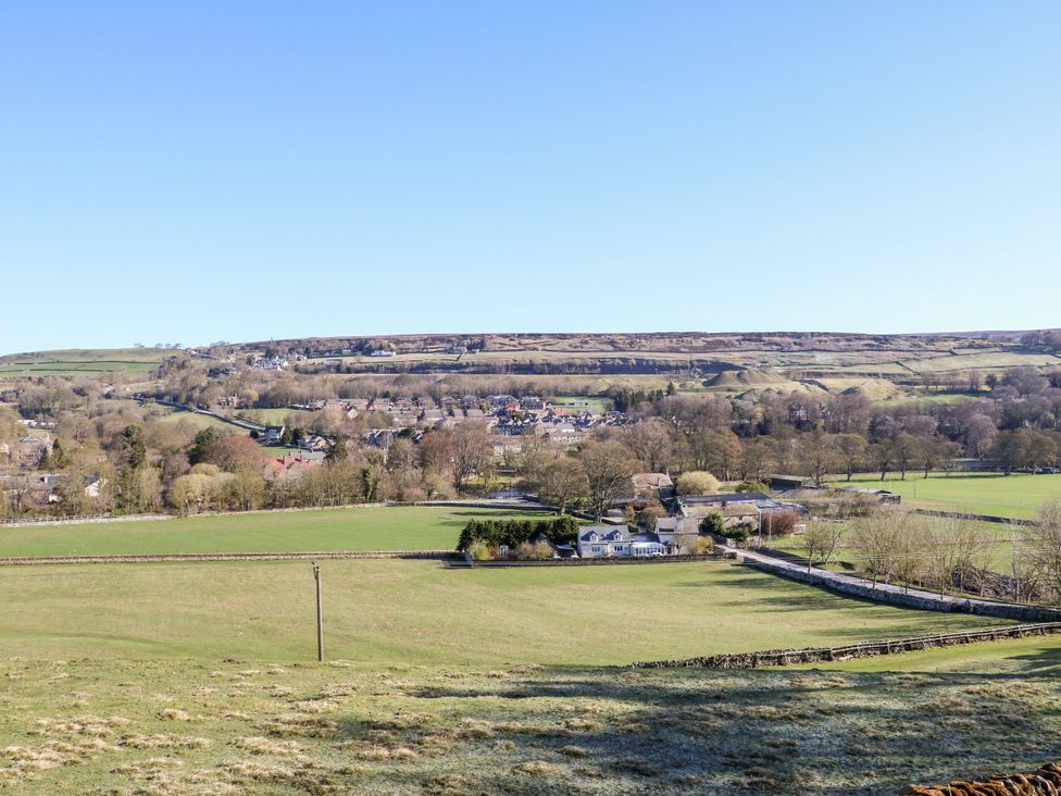 A landscape view of fields and houses near hills at 174 High Street in Marske-By-The-Sea