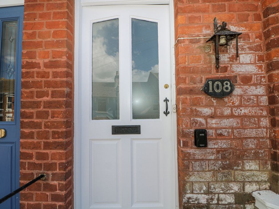 A front door with house number 108 at 108 Emmanuel Road Hastings