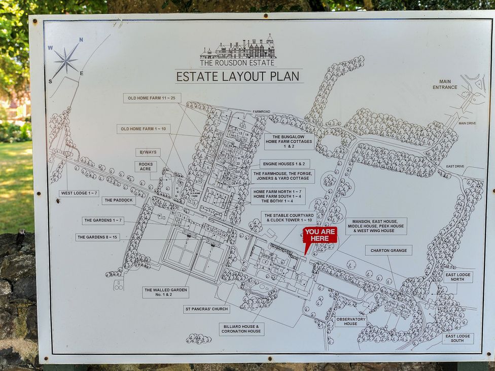 An estate layout plan of Rousdon Estate in Rousdon, Nr Lyme Regis