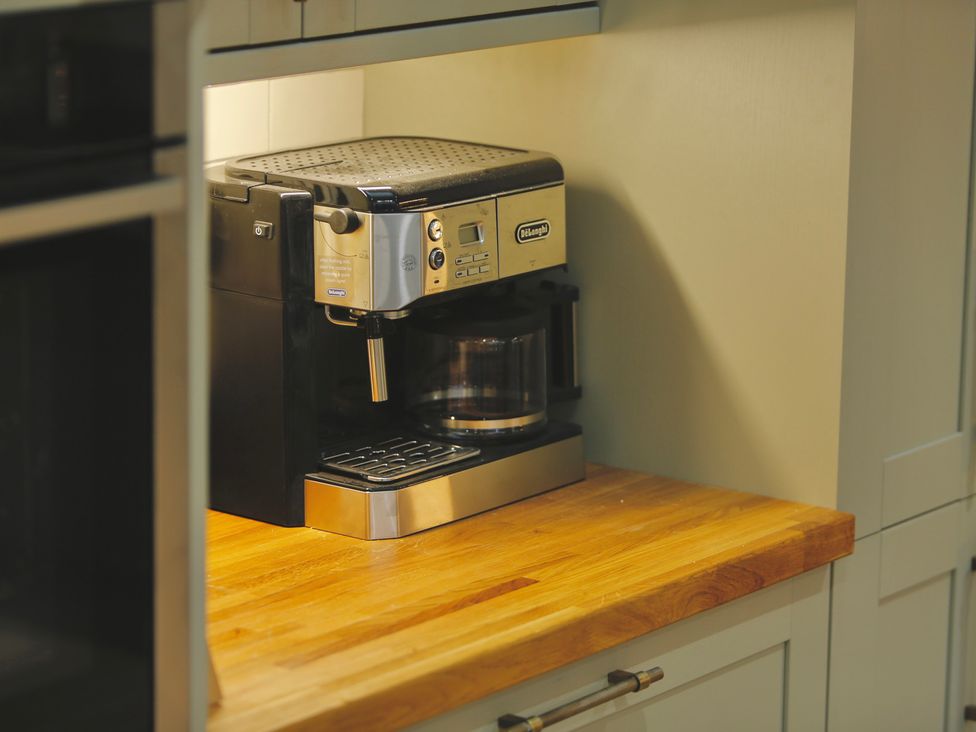 A coffee machine on a countertop at Havendale in Chesterfield