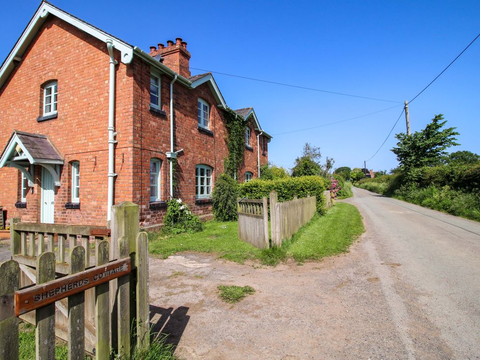 A house and path at Shepherd's Cottage Eudon Burnell near Bridgnorth