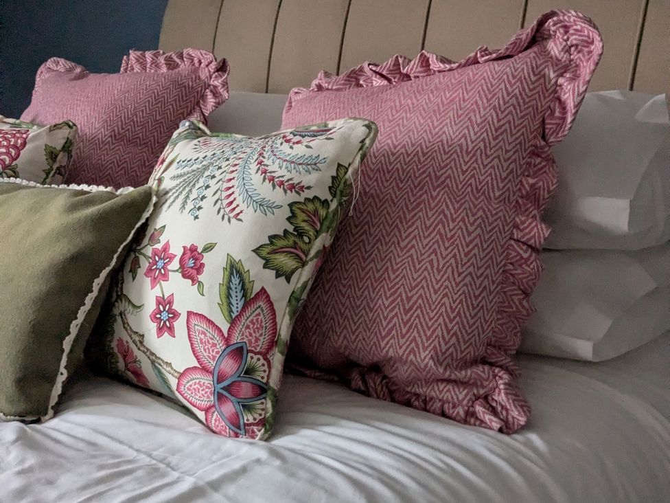 Pillows on a bed at La Bastille in Maenclochog