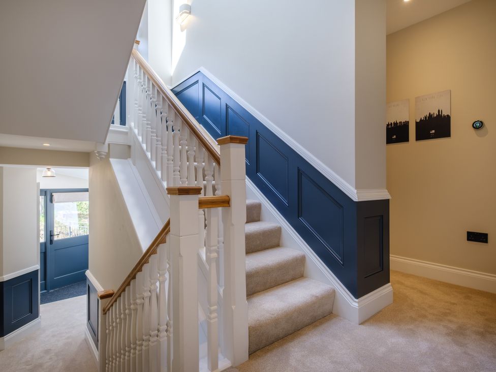 A staircase and hallway at Riverside in Ambleside