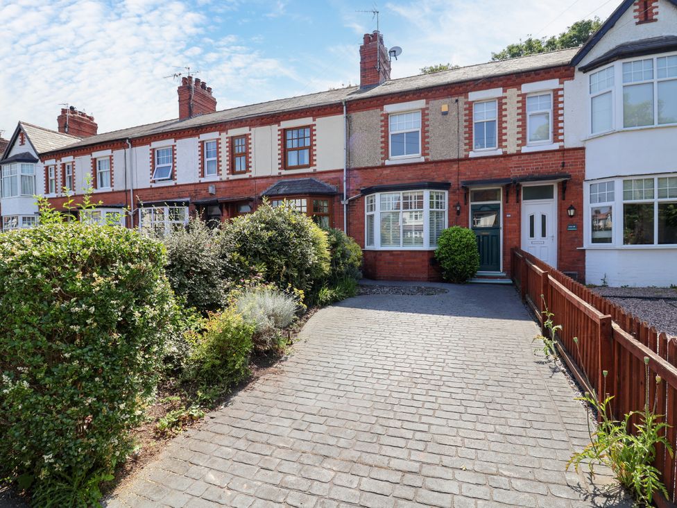A terraced house with a front yard and pathway at 45 Brook Lane Chester