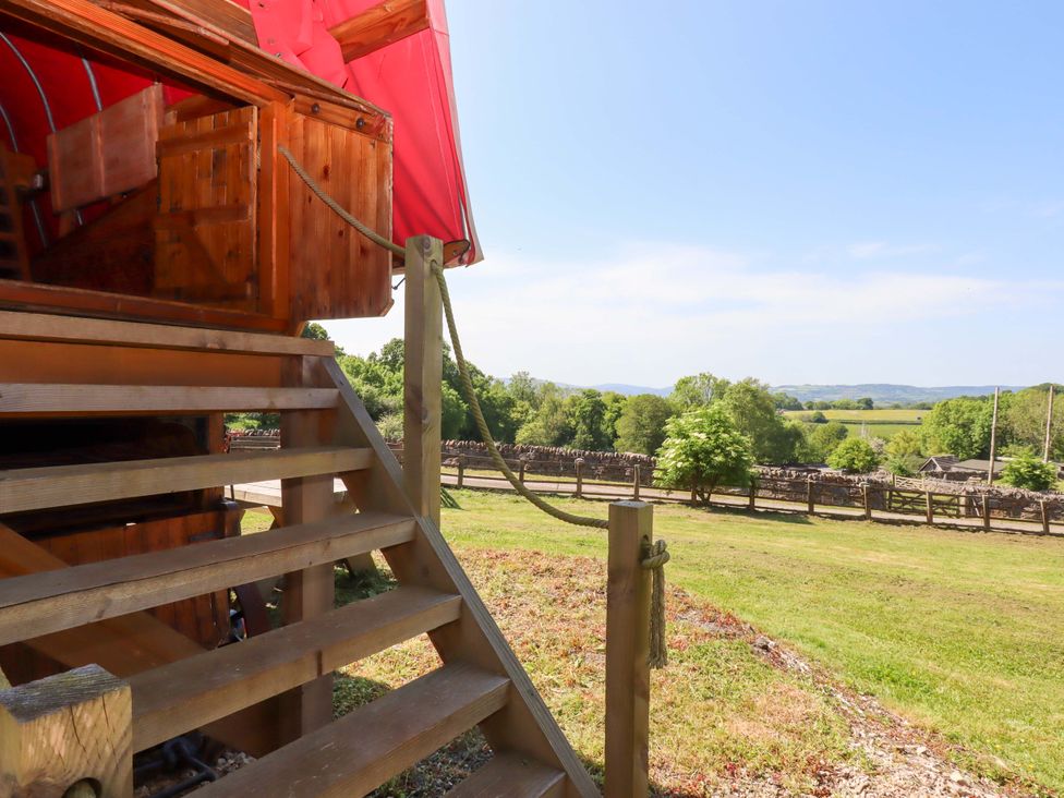 An outdoor area with stairs leading up at Pucklechurch in Kingsteignton