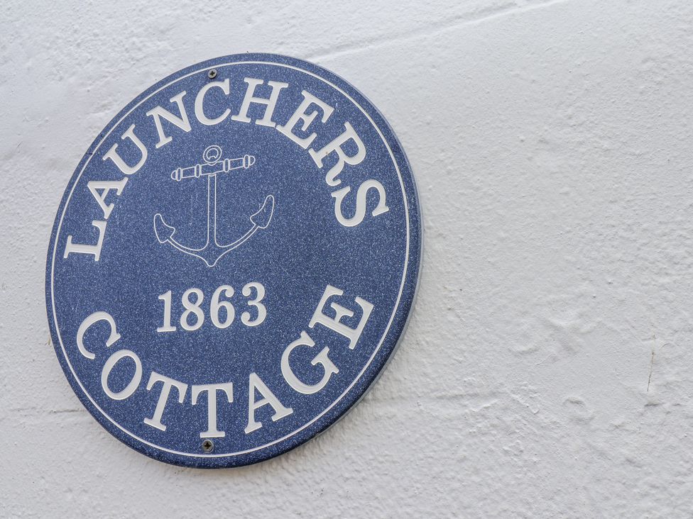 A sign for Launcher's Cottage dated 1863 in Scarborough