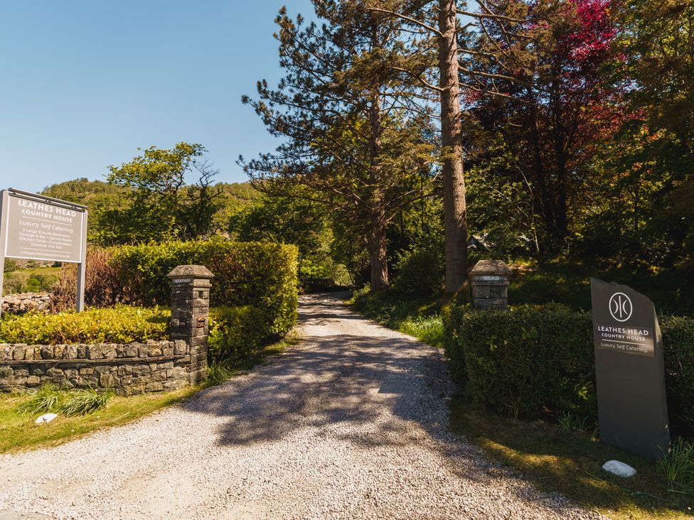 A sign at the entrance of Leathes Head Country House in Borrowdale near Keswick