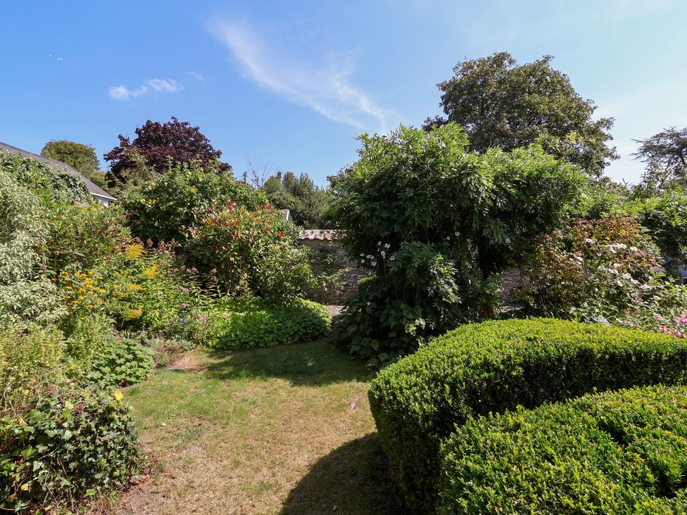 A garden with bushes and a pathway at Magnolia View Goodleigh near Barnstaple