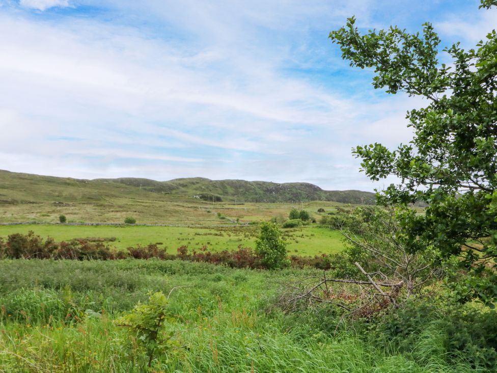 An outdoor landscape featuring hills and greenery at Shane's Cottage in Falcarragh, County Donegal