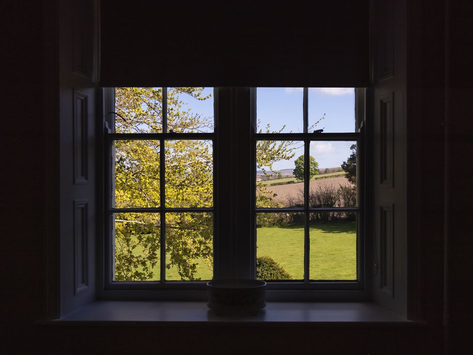 A window with an outdoor view at Cheviot Manor near Wooler