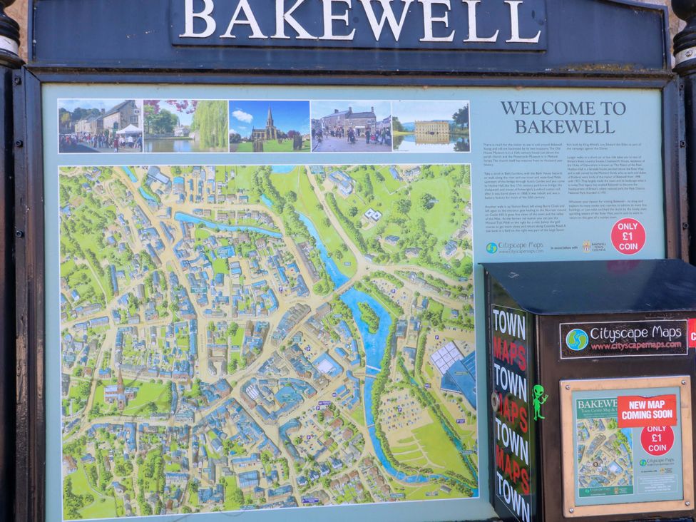 A map of Bakewell with information at Bakewell