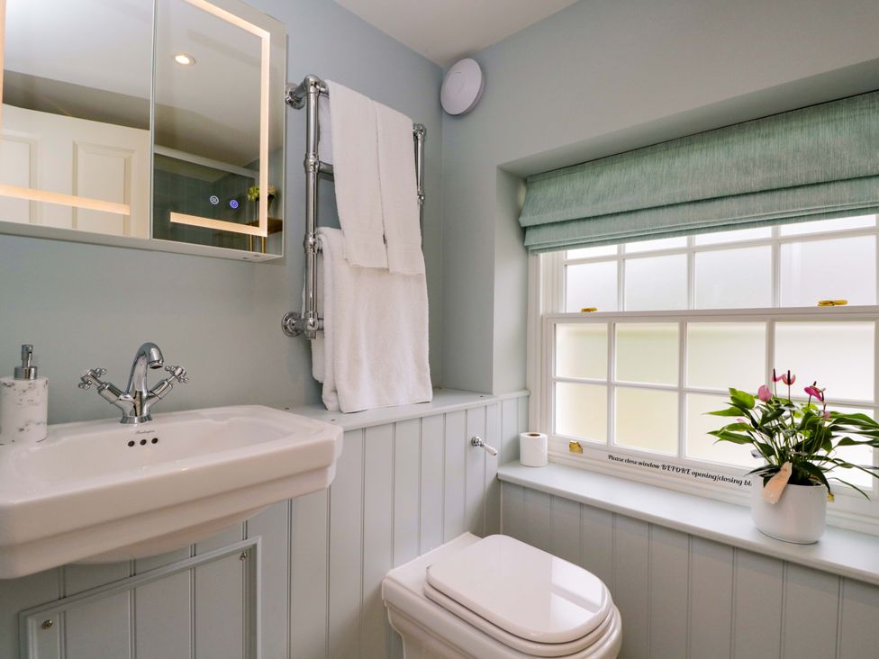 A bathroom with a sink and toilet at Beech in Newbury