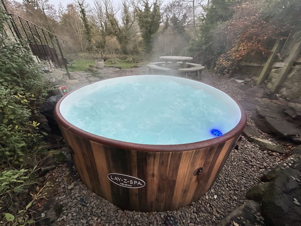 A hot tub with steam at The Poachers Pocket in Whittingham near Alnwick