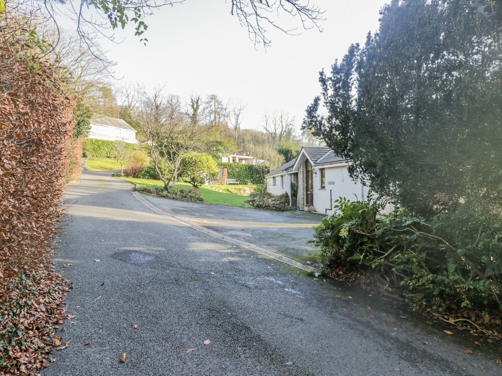 A view of a road and garden at Beech Brae in Kendal