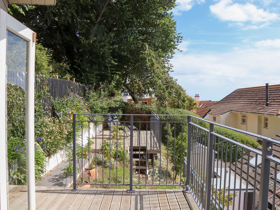 A balcony overlooking a garden at 15 Summerland Avenue Dawlish