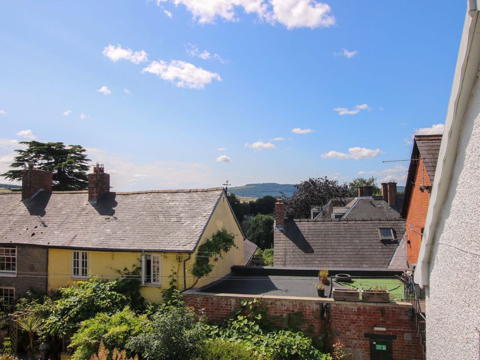 A view of rooftops and the sky at The Hideaway in Bishop's Castle