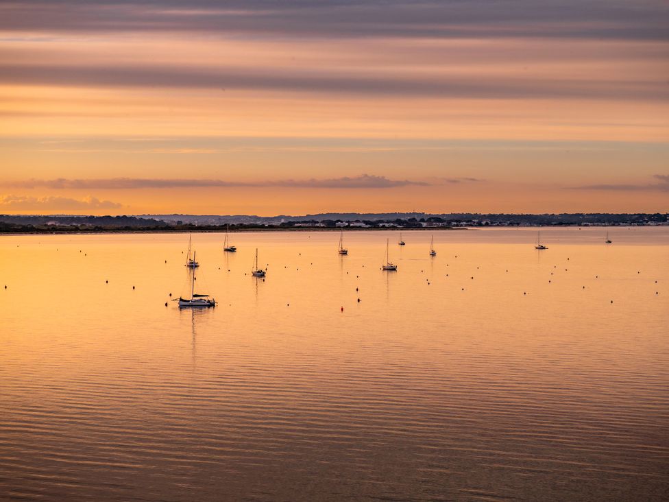 A view of boats on water during sunset at Seaheaven