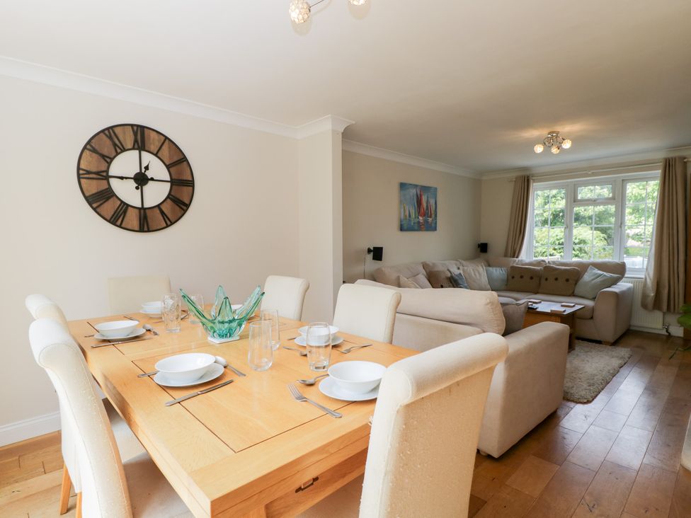 A dining room with a table set for a meal at Lorien in Fifield