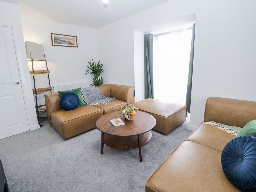 A living room with a sofa and coffee table at Peak Avenue Retreat in Wingerworth near Chesterfield