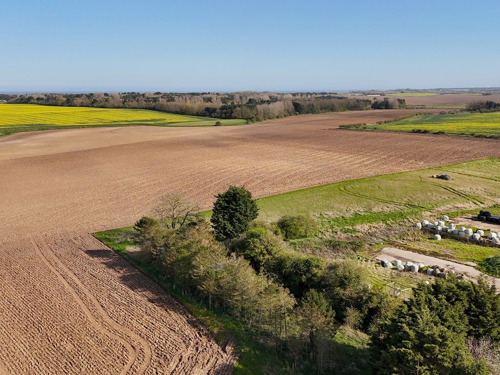 A view of agricultural land and fields at Bewholme in Skipsea
