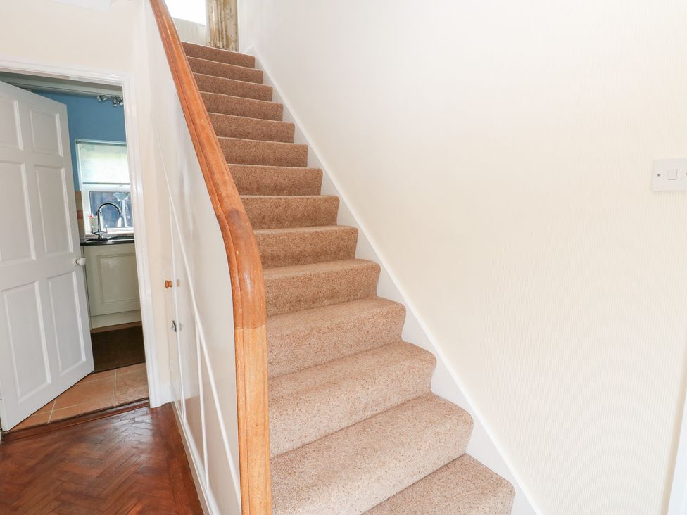 A staircase leading to upper floor at South View, Gunnerside near Reeth