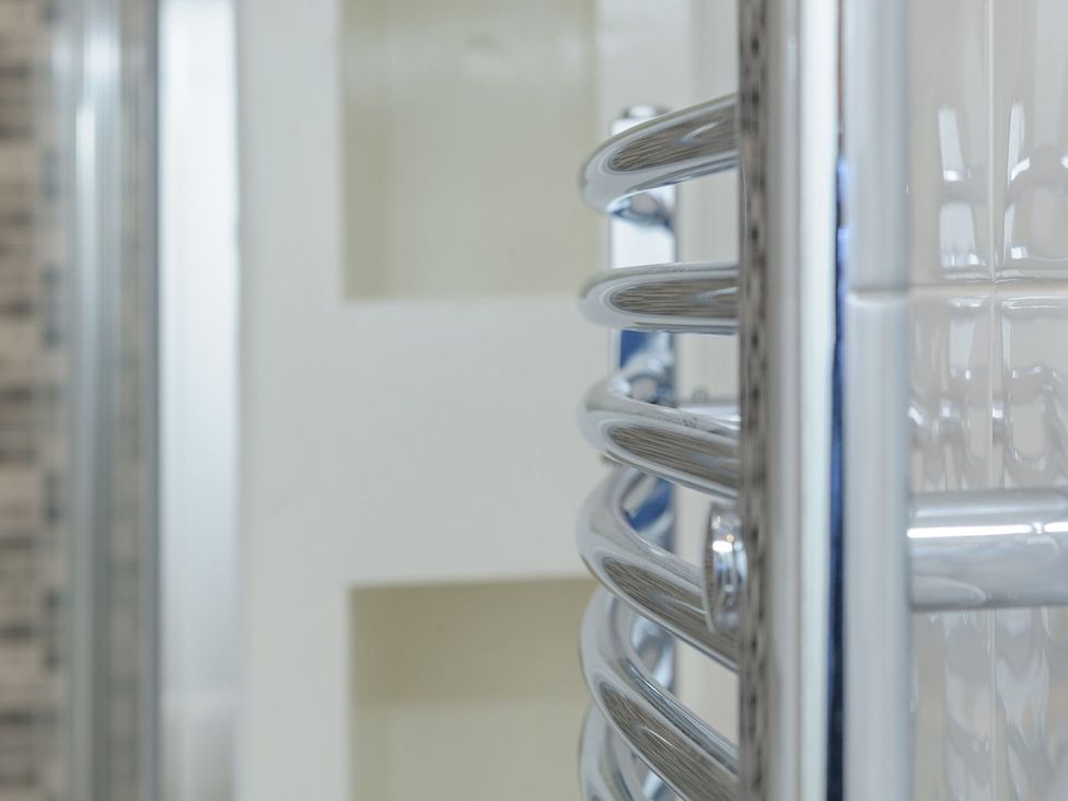 A towel radiator in a bathroom at The Forge in Morpeth