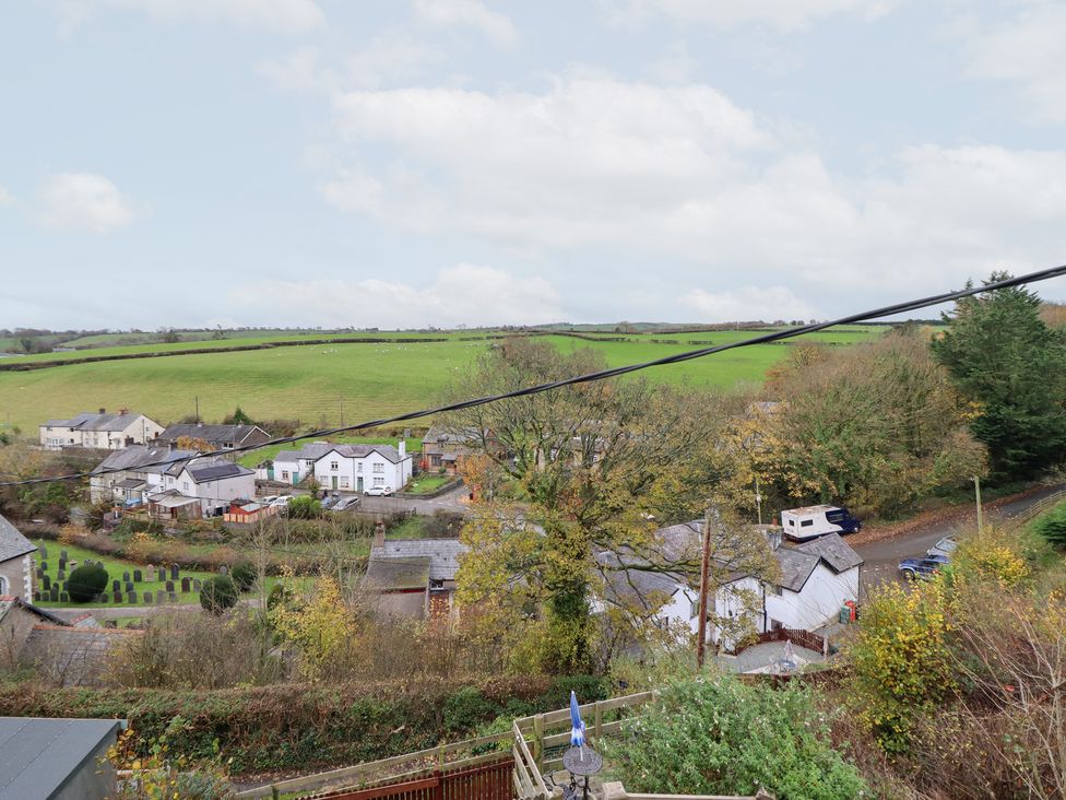 A view of houses and fields at Golygfa Pandy Tudur near Llanrwst