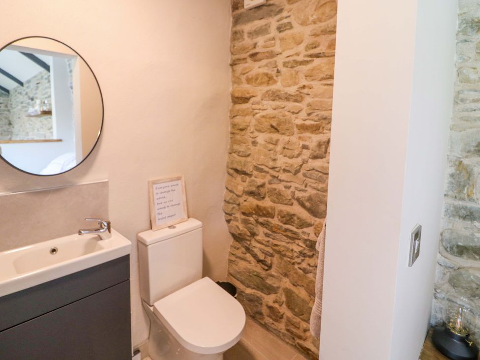 A bathroom with a sink and toilet at The Stall near Kealkill, County Cork