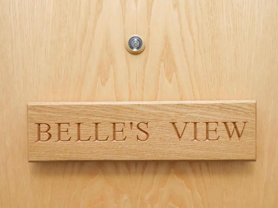 A nameplate on a door at Belle's View in Scarborough