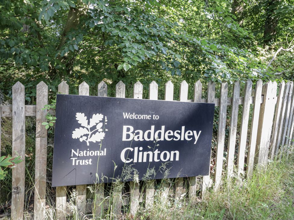 A welcome sign at Baddesley Clinton at The Lodge