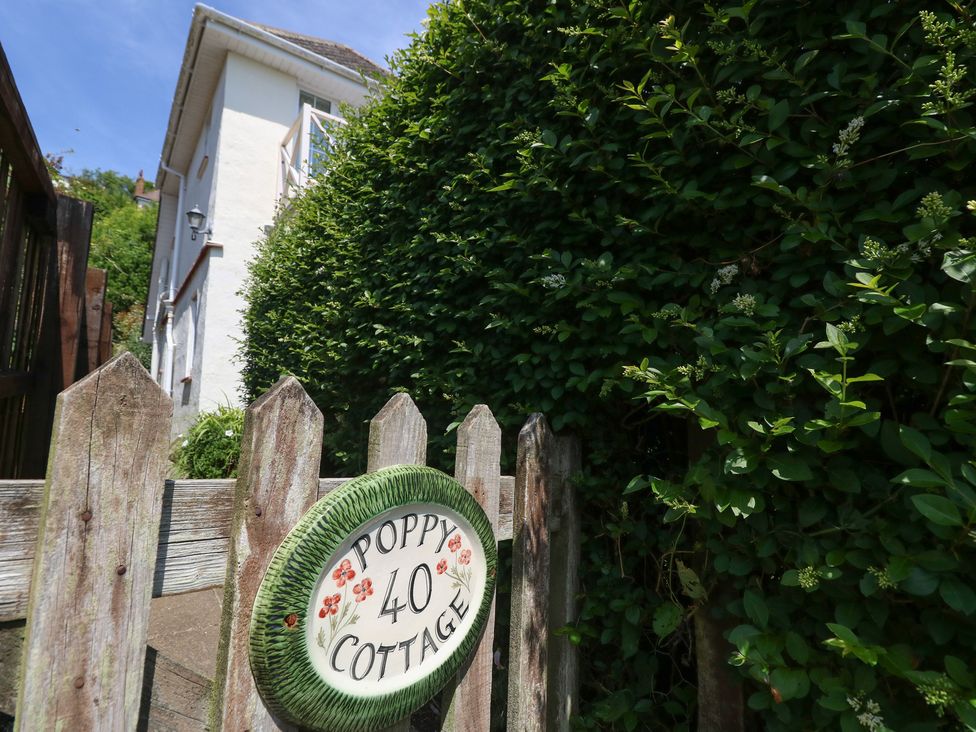 A gate and nameplate at Poppy Cottage in Ventnor