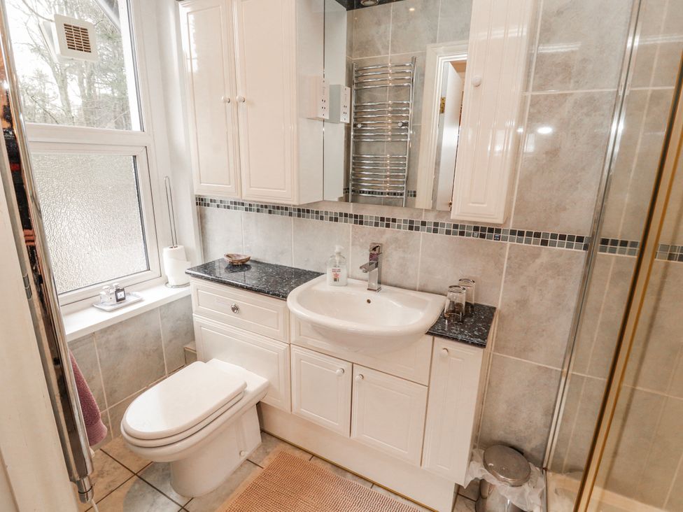 A bathroom with a sink and toilet at High Cross in Keswick