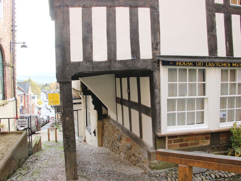 A view of the House on Crutches Museum at 41 High Street in Bishop's Castle